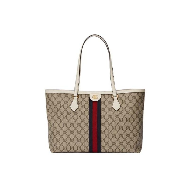 GUCCI古驰 Ophidia 老花Logo金标红蓝织带 帆布拼皮