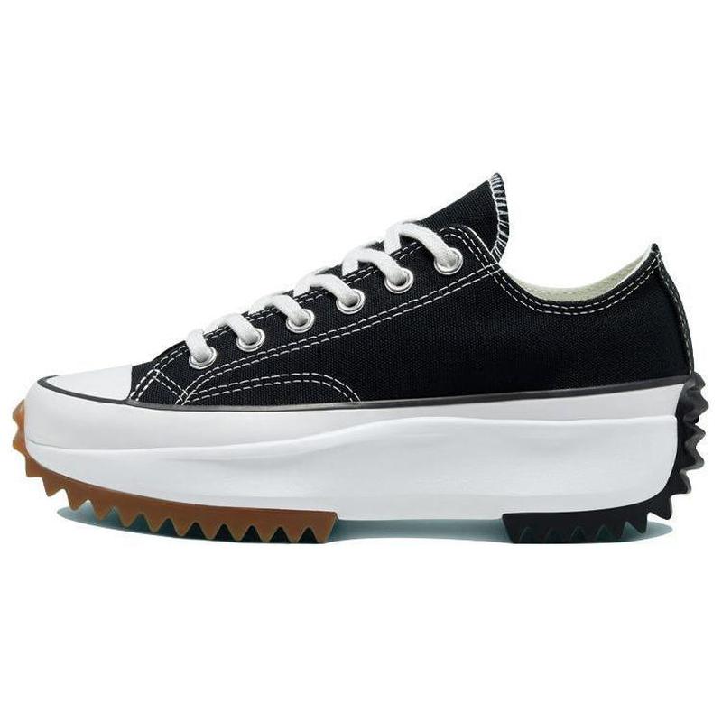 Converse Run Star Hike 圆头系带 低帮 帆布鞋 男女同款 黑色