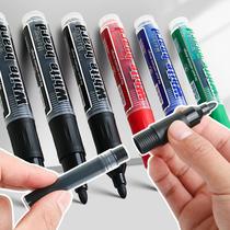 Erasable ink whiteboard pen teacher straight liquid large capacity water-based marking blackboard mark black ink writing glass for children large thick head ink bag blue easy to use green to write color
