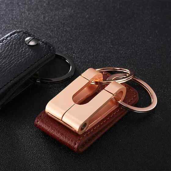 German Craftsmanship Belt Keychain Classic Men's Anti-Loss High-End Exquisite Premium Feel Bag Hanging Double Loop Car Keychain