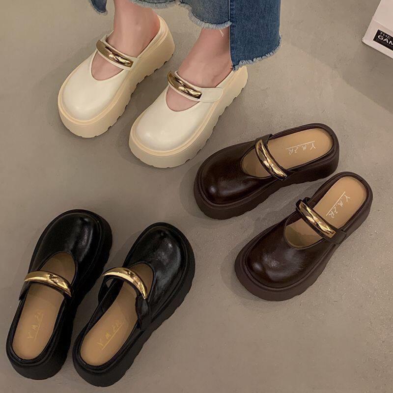 British-Style Thick-Soled Slip-On Loafers for Petite Women, Summer 2026 New Versatile Women's Shoes British-Style Thick-Soled Slip-On Loafers for Petite Women, Summer 2026 New Versatile Women's Shoes