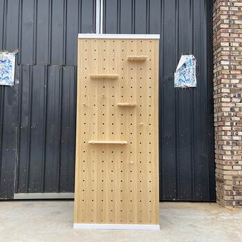 Hole board storage rack wooden hole board storage display rack household hole board partition wall decorative shelf