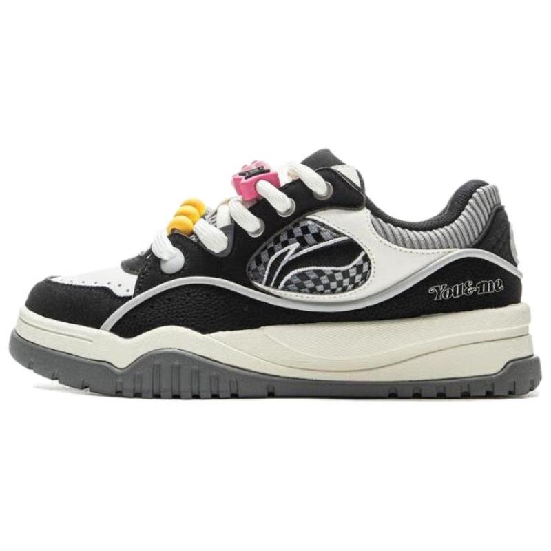 英雄联盟/LEAGUE OF LEGENDSx李宁低帮休闲鞋女款黑白AGCV060-6