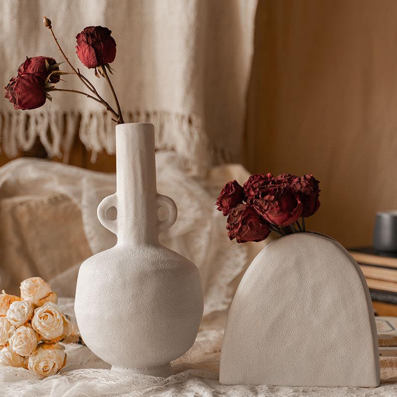 Creative and Simple Decorative Ceramic Vase Ornaments, Dry Flower Arrangement Vessel, Dining Table Bedroom Small Vase Ceramic Ornaments Creative and Simple Decorative Ceramic Vase Ornaments, Dry Flower Arrangement Vessel, Dining Table Bedroom Small Vase Ceramic Ornaments
