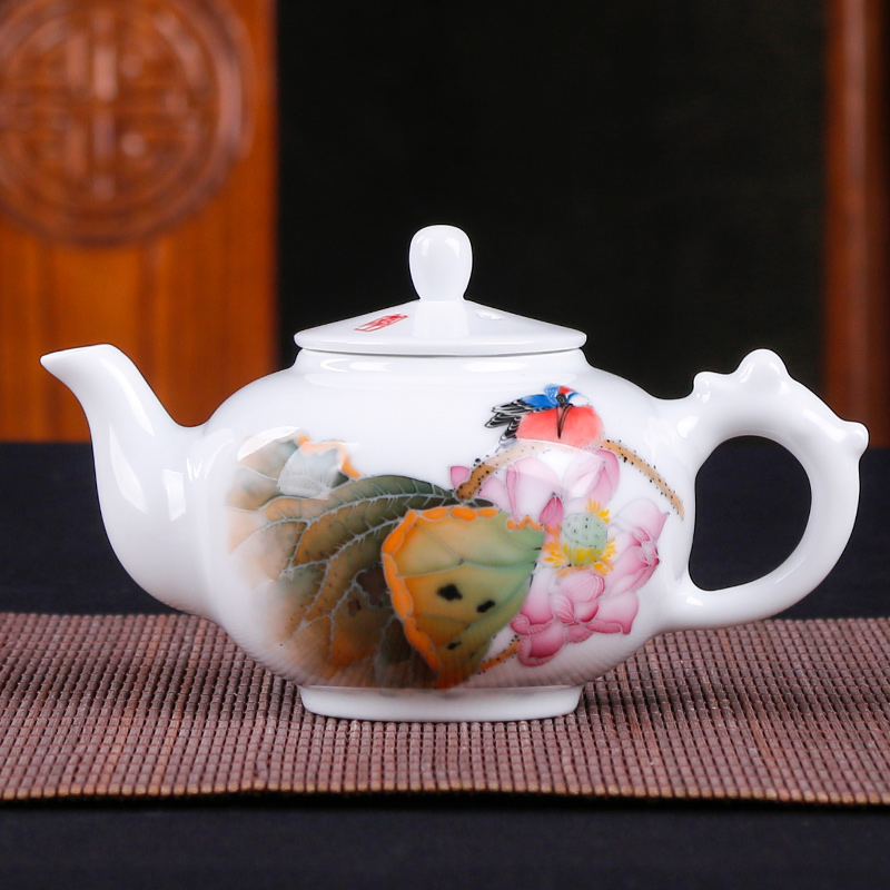 Tea Ceremony Chinese craft art master Deng Wencole Master Zhang Sun works hand painted teapot teapot