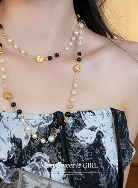 kaitin jewelry复古珍珠长款毛衣链女项链102cm夏季裙装百搭配饰