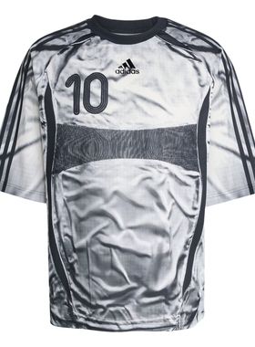adidas SS25 ADILENIUM TEAMGEIST PRINTED 圆领宽松短袖足球衣