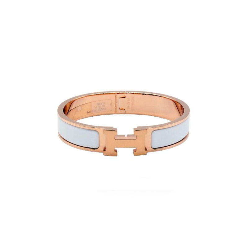 9.9 New Hermes/Pop H Series Bracelet Rose Gold/White