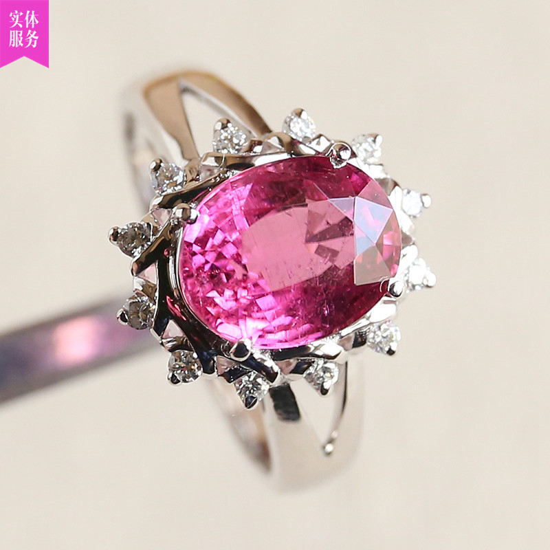 2 2 2 crore crores rupee red bejeweler ring oval jewellery nude stone 18K platinum diamond luxury inlay woman