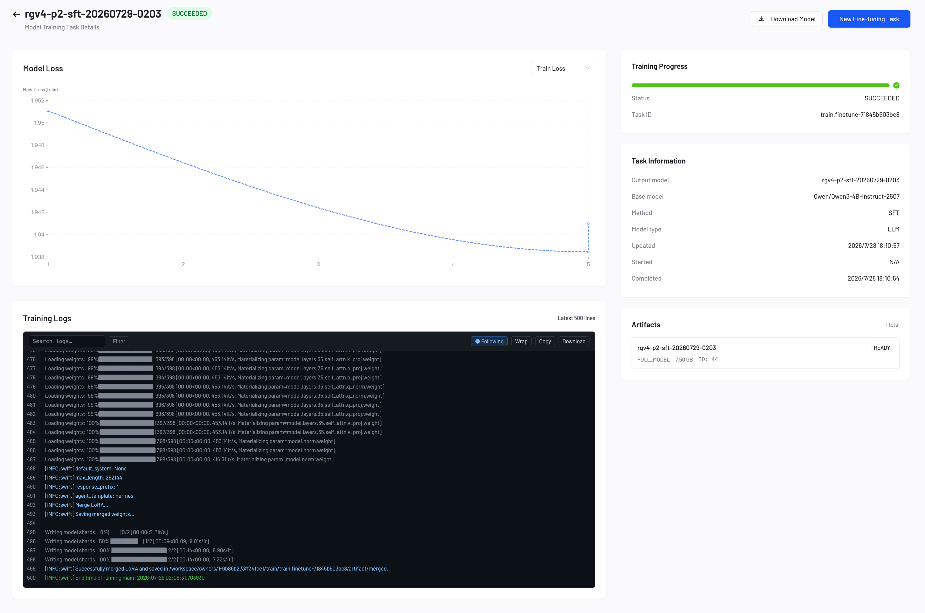 Monitor Training Progress