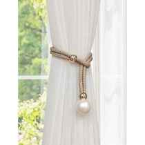 Light luxury high-end pearl curtain straps one pair of gauze curtain buckles straps and rope accessories curtain buckles and rope bindings