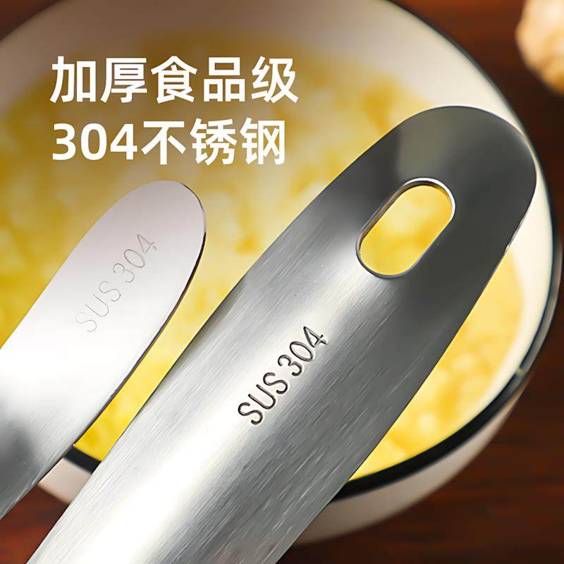 Japanese Ginger Grinding Tool Stainless Steel Ginger Grinder Garlic Masher Manual Grinding Spoon Garlic Grinder Ginger Paste Grinder