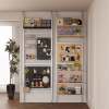 Top-of-the-ground storage rack solid wood entrance partition aluminum profile hole board optical axis storage rack wooden storage rack