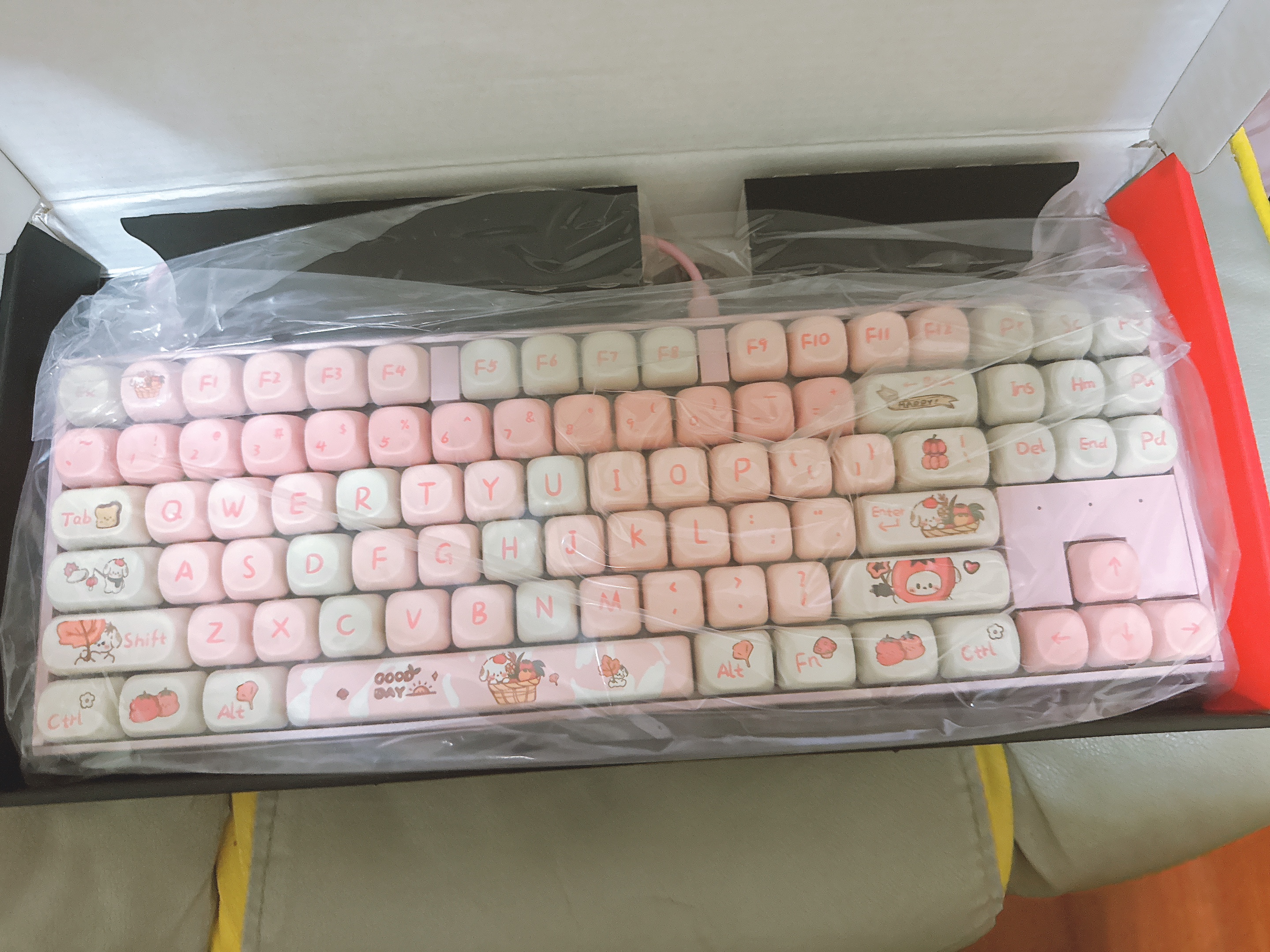 CHERRY樱桃MX3.0S小狗粉色女生高颜值机械键盘游戏电竞办公铝坨坨