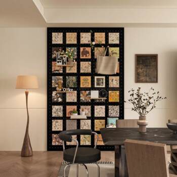 Perforated board storage rack customized entrance hall blocking wall decoration chinese style antique solid wood printed pattern storage