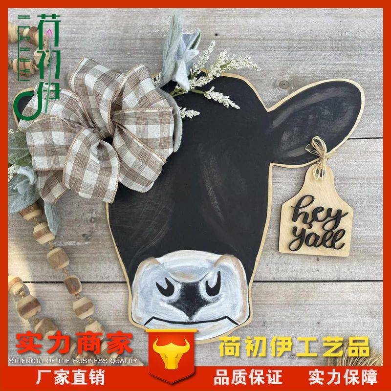 Welcome Farm Cow Head Wooden Door Knocker Sign Wooden Front Door Hanger Outdoor Indoor Hanging Sign Decoration Welcome Farm Cow Head Wooden Door Knocker Sign Wooden Front Door Hanger Outdoor Indoor Hanging Sign Decoration