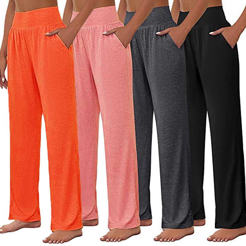 Cross-Border European and American Amazon Women's Wide-Leg Yoga Pants, Loose Sports Pants, High-Waisted Casual Pants, Workout Jogging Pants Cross-Border European and American Amazon Women's Wide-Leg Yoga Pants, Loose Sports Pants, High-Waisted Casual Pants, Workout Jogging Pants