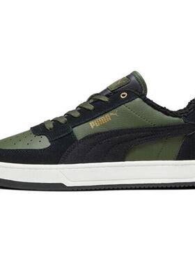 Puma/彪马Caven 2.0耐磨加绒低帮板鞋男女同款黑绿色392334-02