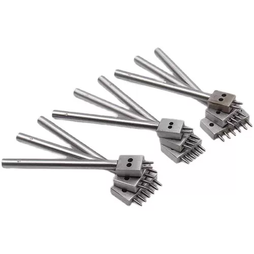 Круглый измельчитель кожи, круглый дырокол, дырокол с несколькими отверстиями, круглый дырокол, инструмент для пробивания и шитья изделий из кожи ручной работы