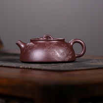 Huaide Teacher Wang made a 250cc pure handmade Yixing purple clay teapot