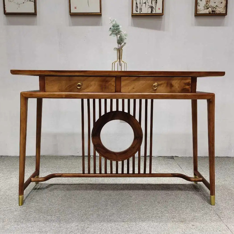 (Walnuts empty rhyming with table strips case) Several solid wood furniture cases Several table living room foyer swaying pieces-Taobao