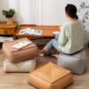 Japanese-style thickened futon leather tatami bay window seat cushion square seat pier on the ground home meditation lazy seat cushion