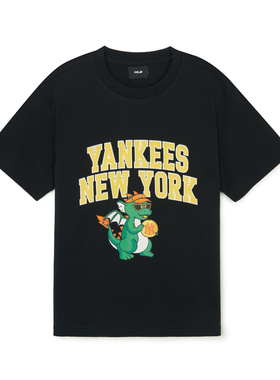 MLB 24SS 龙年限定系列 纽约洋基队 卡通印花圆领短袖T恤