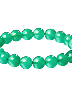 中国黄金玉髓手串绿色素圈手链情绪稳定手饰2025新款男女七夕礼物