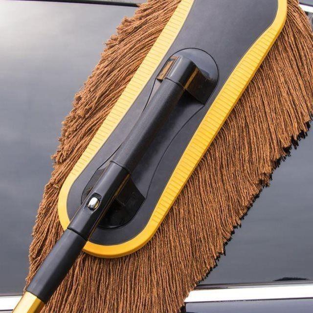 Car Cleaning Mop, Pure Cotton Oil-Wax Brush, Dust Duster, Soft Bristle Dust and Snow Removal Brush, Telescopic Car Cleaning Supplies