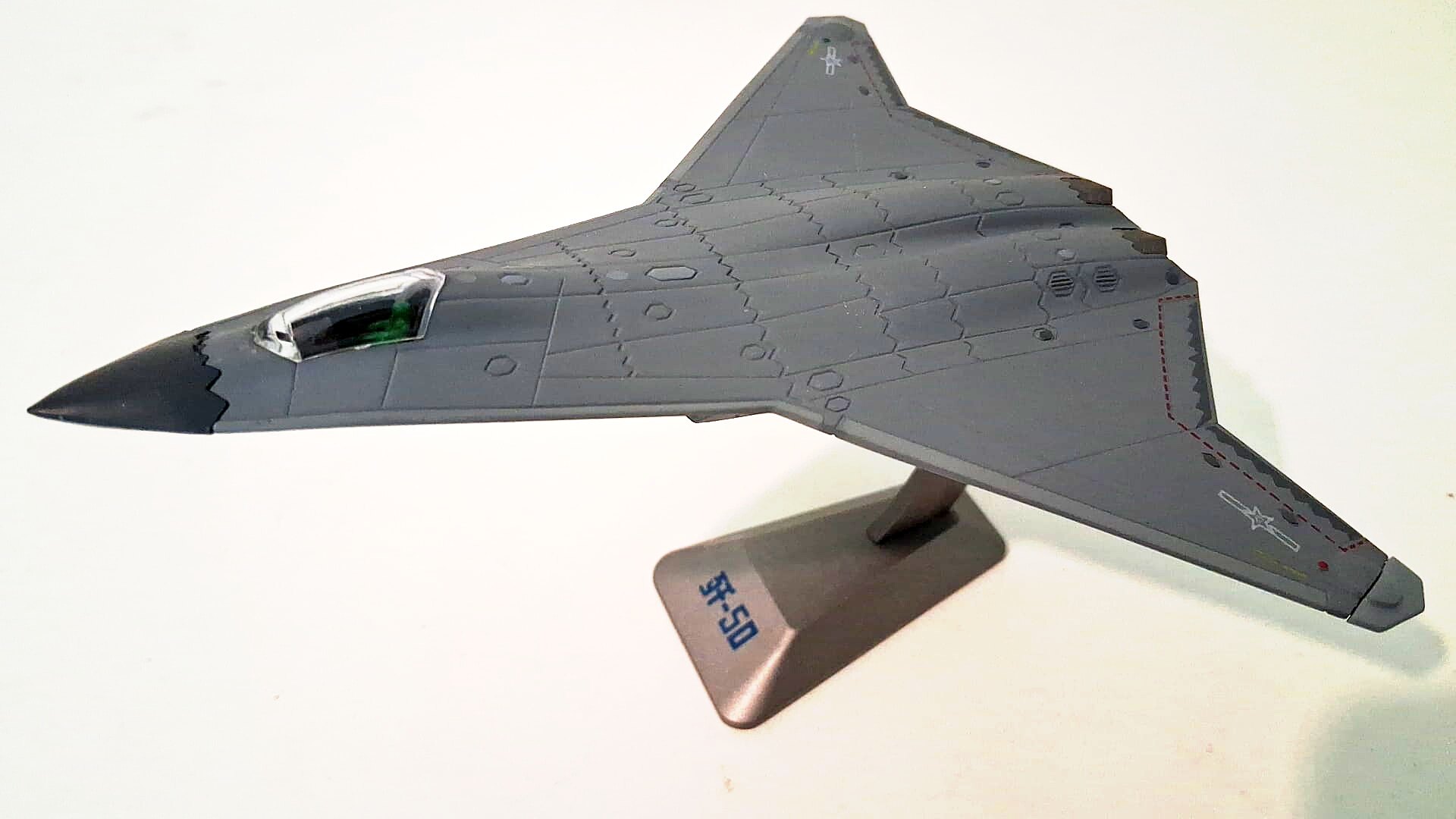 1：144/100歼36飞机模型J50战斗机中国新型六代战机银杏叶成品-淘宝网