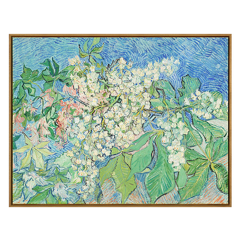 梵高《开花的栗树》:博物馆级油画版画,点亮你的现代简约家居装饰-版画-淘宝百科网