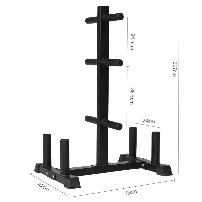 Barbell plate rack household vertical commercial barbell bar storage rack large hole small hole dumbbell plate storage rack