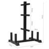 Barbell plate rack household vertical commercial barbell bar storage rack large hole small hole dumbbell plate storage rack