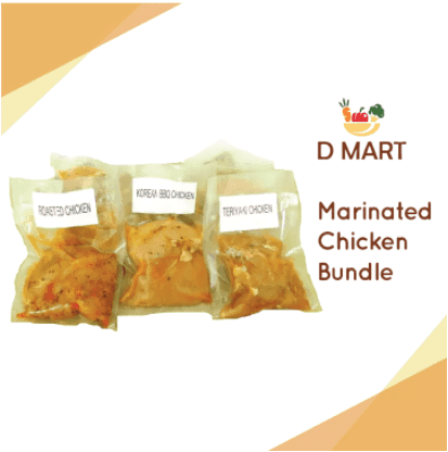 D Mart - HALAL Fresh Meat Bundle- Marinated Chicken Breast