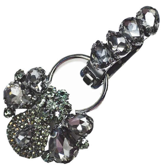 热卖AAA水钻鸭嘴扣皮草扣子奢华水晶装饰领扣挂钩搭扣貂皮衣配件