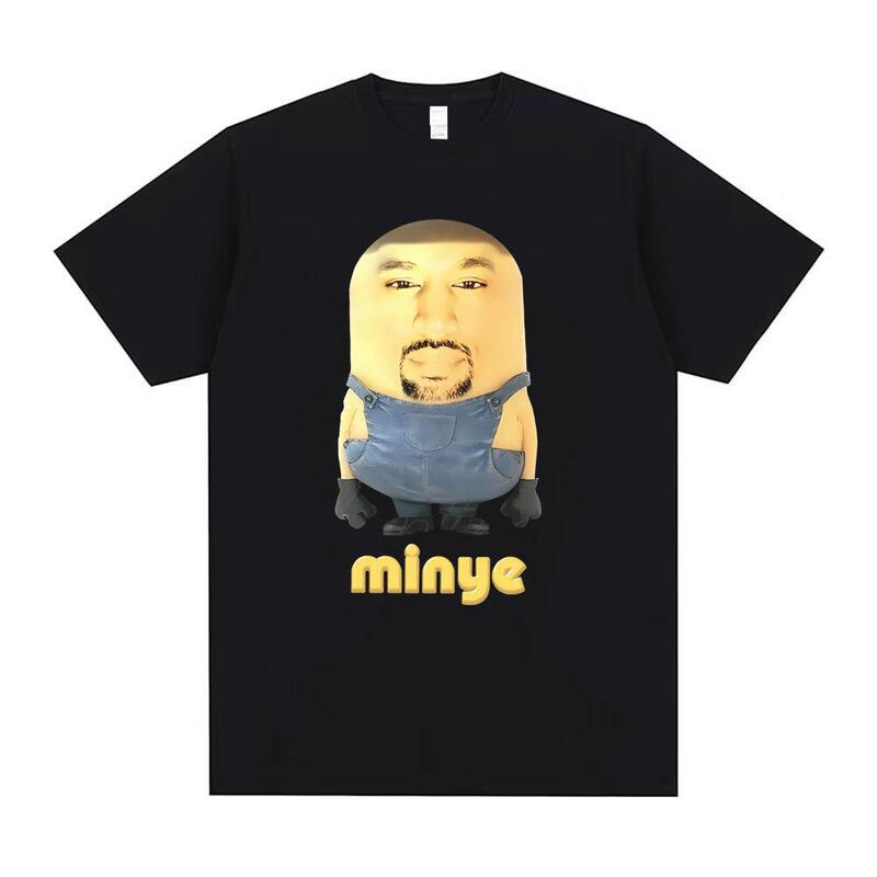 Rapper Kanye West Minye European and American Fashion Pure Cotton Fun and Creative Pattern Short-Sleeved T-Shirt for Men and Women Rapper Kanye West Minye European and American Fashion Pure Cotton Fun and Creative Pattern Short-Sleeved T-Shirt for Men and Women