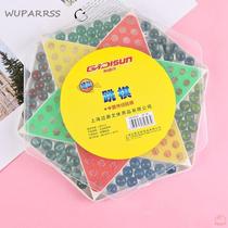 Checkers childrens educational parent-child large plastic 80 checkers glass ball marbles flying chess old-fashioned multi-function