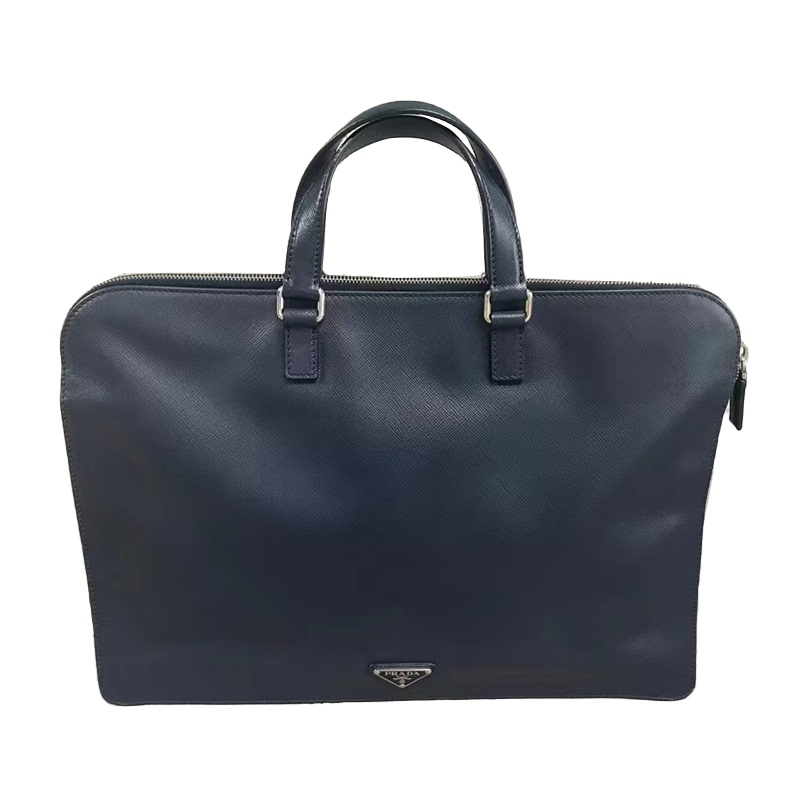 【 70% off Instant Purchase 】【95% New】Prada Prada Navy Blue Men's Portable Briefcase Gs