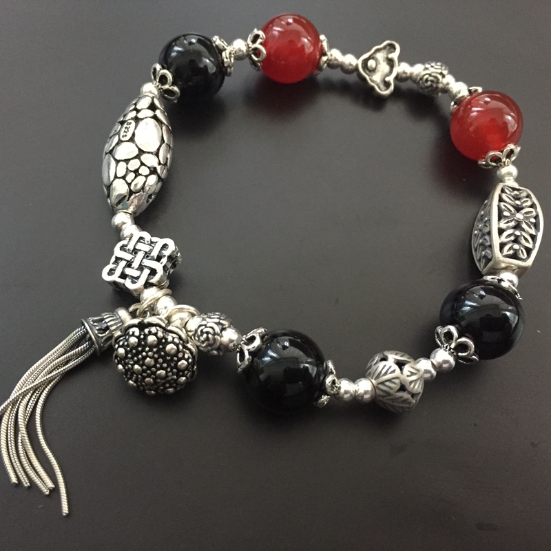 Handick silver carving shipping bracelet hand weaving fashion accessories DD21