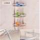 Kitchen Storage Rack, Bathroom No-Drill Suction Wall-Mounted Triangular Wall Rack, Titanium Alloy Bathroom Storage Rack