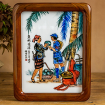 Old porcelain Cultural Revolution porcelain plate paintings 60-70s official kiln porcelain Hongjiang big ball mud hand-painted murals porcelain paintings antique ornaments