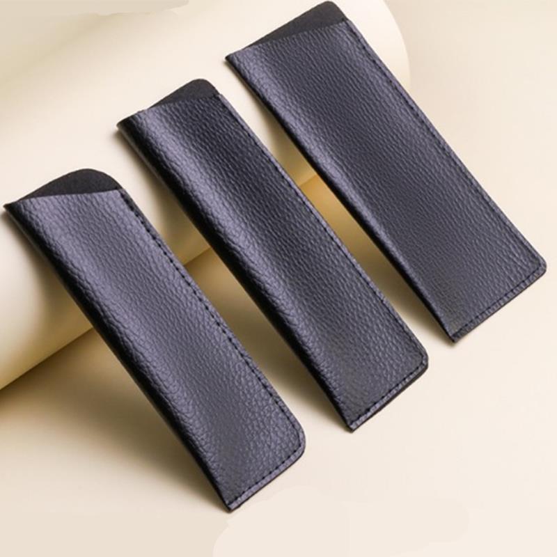 Reading Glasses Case, Myopia Glasses Leather Case, Sewn Glasses Pouch, Portable Storage Dustproof Case, Oblique Opening Reading Glasses Leather Case