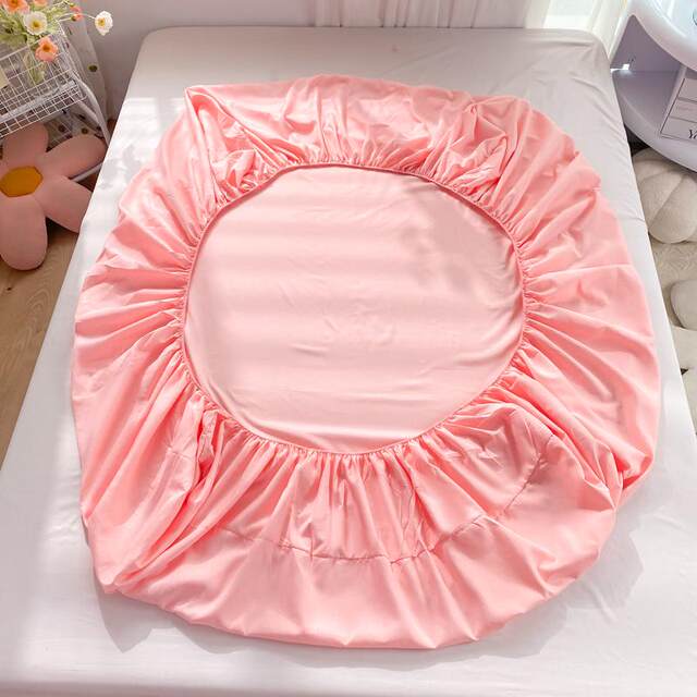 Solid color bed cover single piece bed sheet mattress cover washable four seasons universal mattress Simmons dust cover protective cover