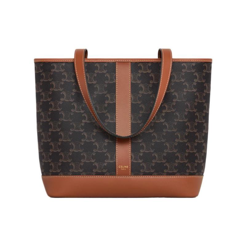 9.9 New Celine/Selin Cabas Cow Leather Tan Women's Small Tote Bag Shopping Bag Handbag