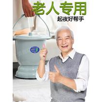 Japanese spittoon urinal household elderly bedroom night toilet with cover thickened and raised chamber pot deodorant pregnant women urine tank