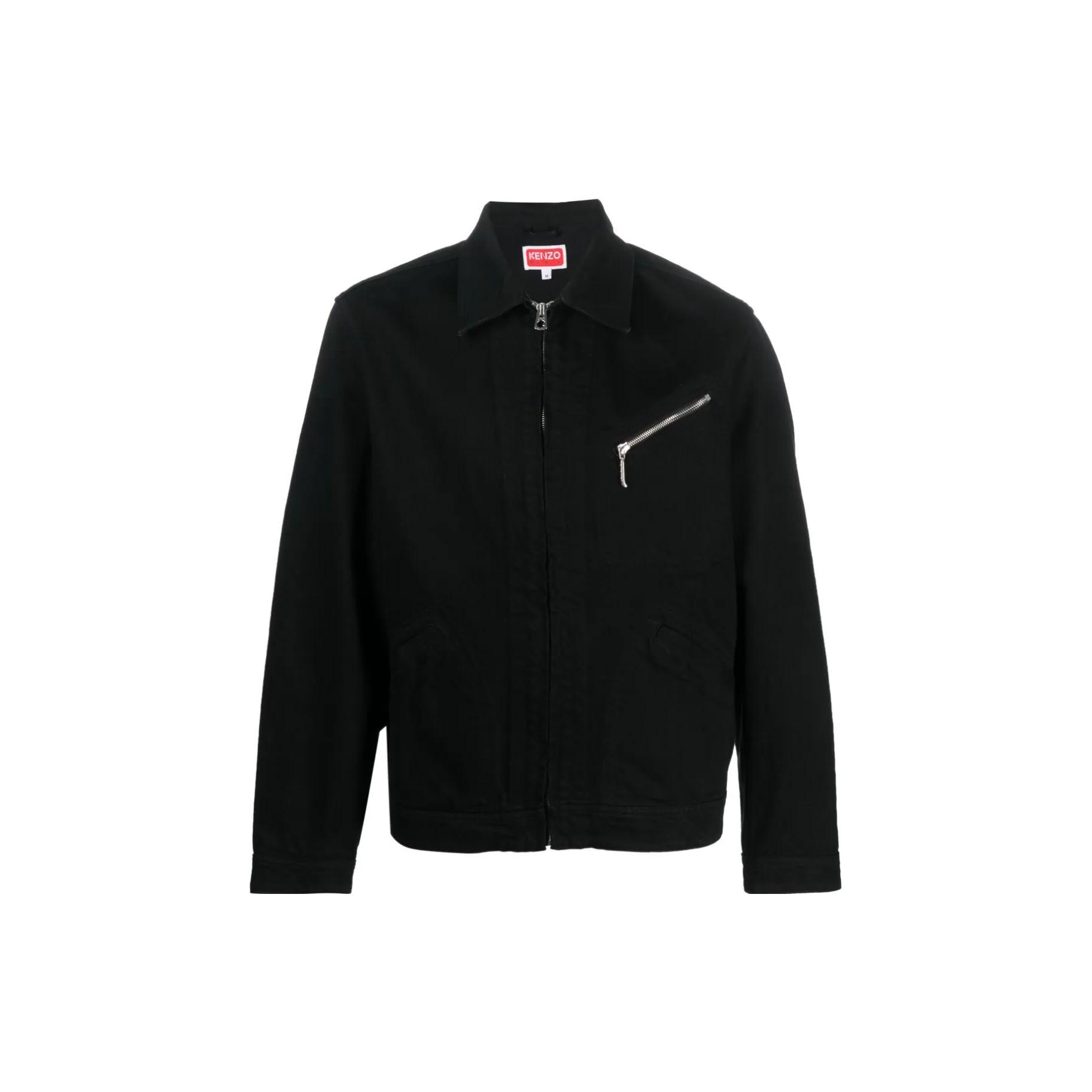 KENZO SS23 纯色休闲夹克外套 男款 黑色