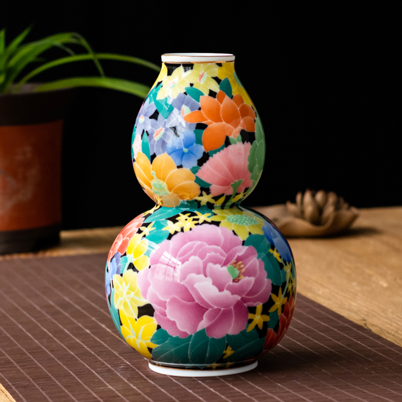 Advanced Crafts Fine Arts Division Provincial Ceramic Process Fine Arts Master Yi Gang Lizu Painted Gourd Vase Pendulum