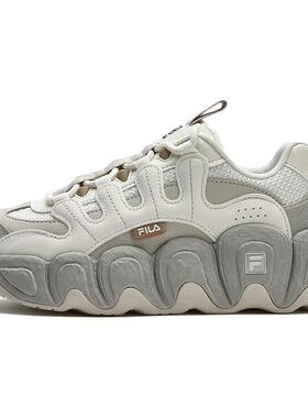 Fila斐乐 舒适百搭防滑耐磨低帮生活休闲鞋女款灰白F12W342103FTO