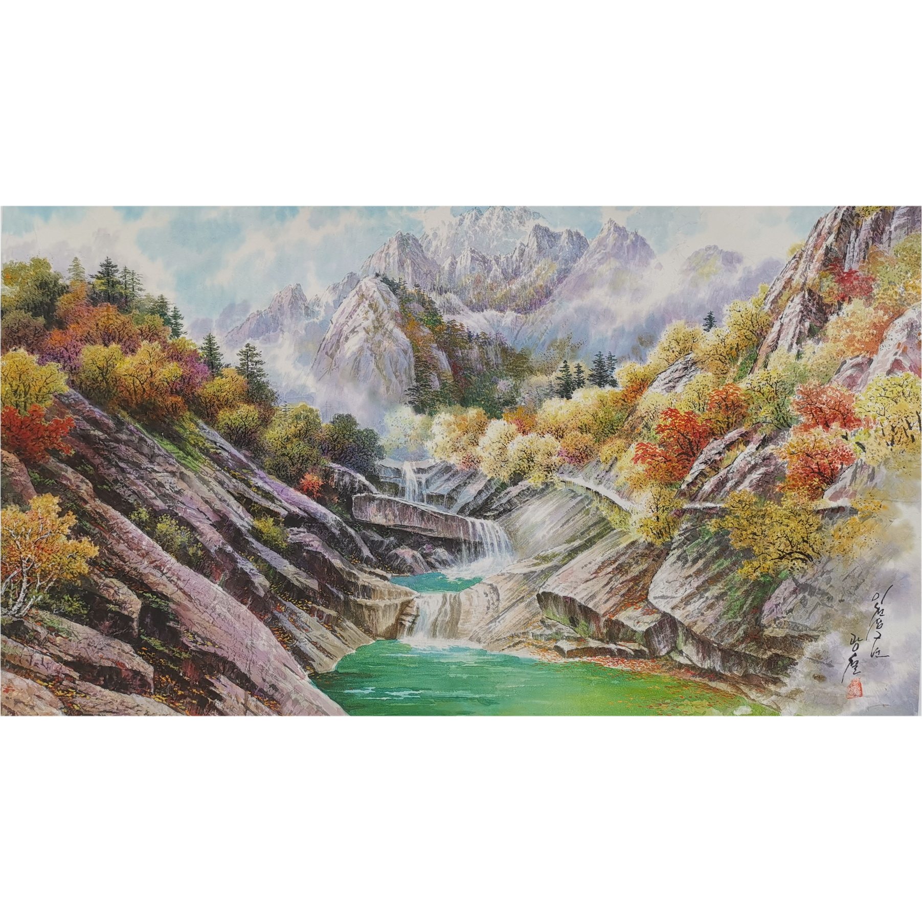 Korean Painting Auction Living Room Hanging Painting Video Watch Goods Kim Kwang-chul 