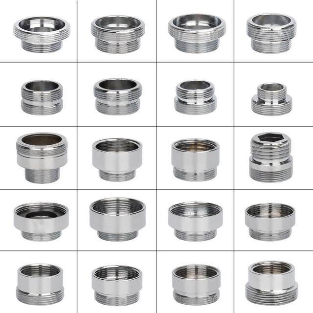 Faucet Adapter Aerator 1618242628 Internal and External Thread 20 Coarse Thread Conversion 22mm Fine Thread Reducer Adapter